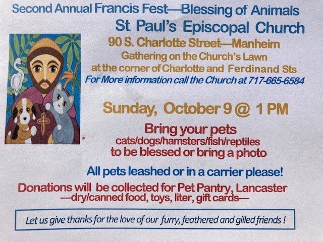 Second Annual Francis Fest - Blessing of the Animals